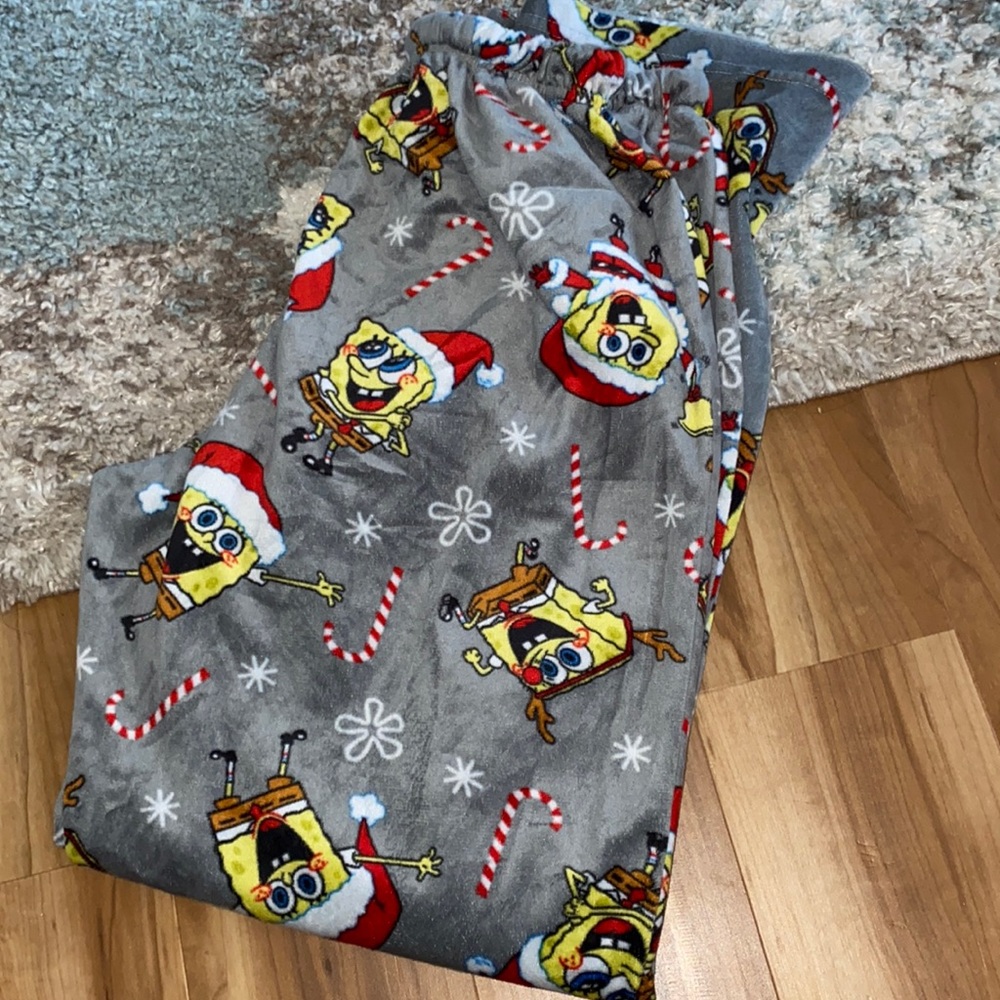 Men’s S Sponge Bob pajama bottoms, plush, , smoke free home, make an offer